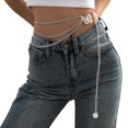 thumbnail image 1 of Butterfly Pants Chain Vintage Punk Hip Pop Multilayer Waist Chain Belt Chain, 1 of 10
