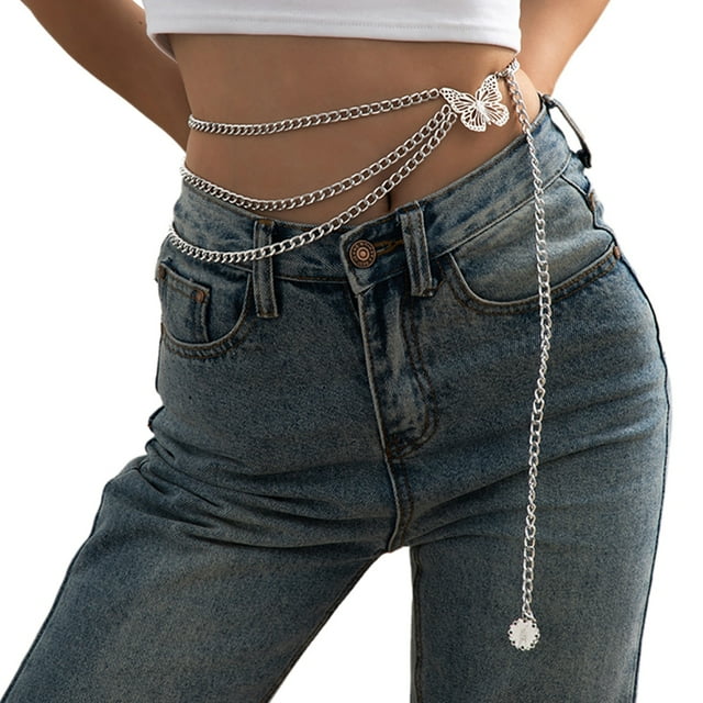 Butterfly Pants Chain Vintage Punk Hip Pop Multilayer Waist Chain Belt Chain
