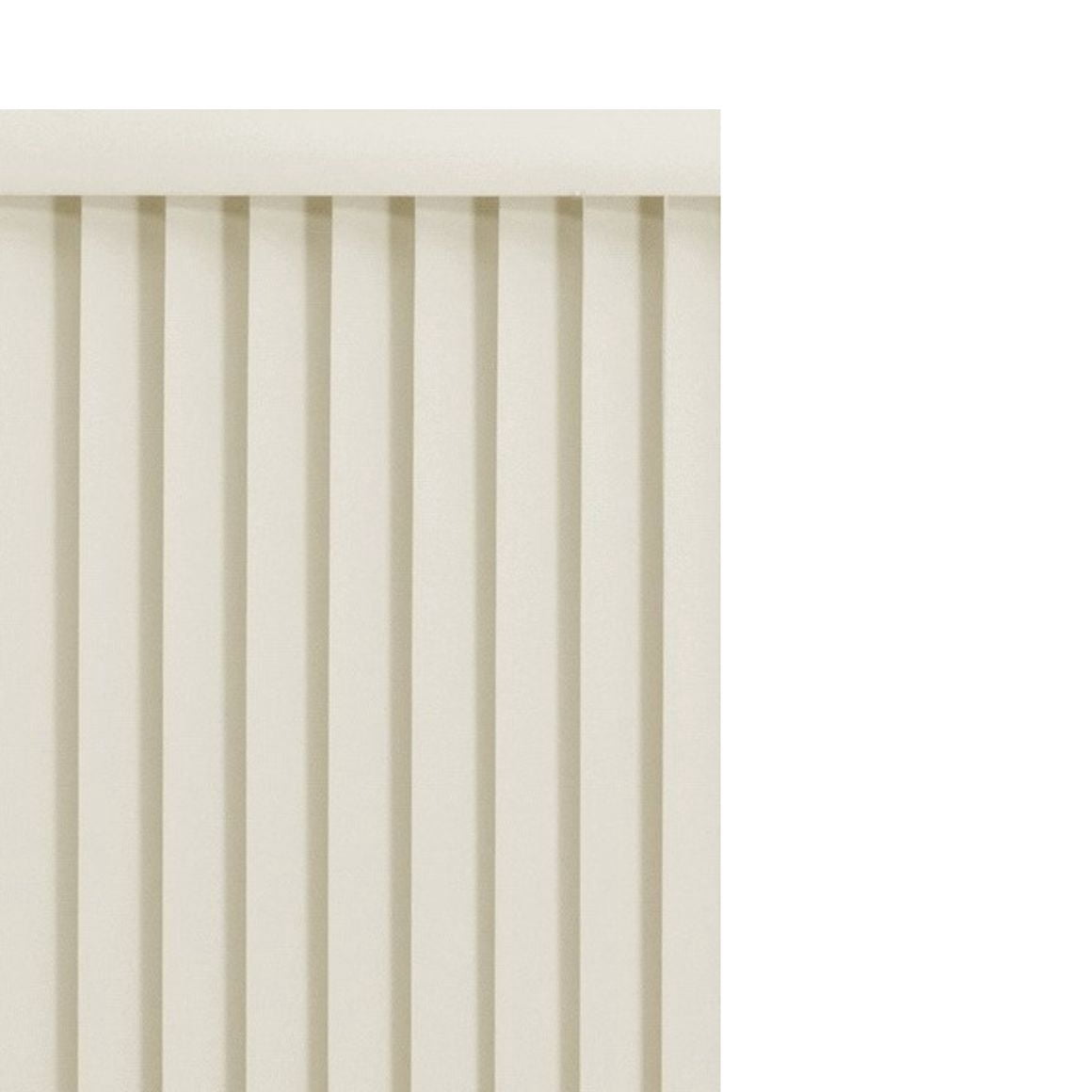 PowerSellerUSA Vertical Blinds for Patio Doors, 78W x 84L inches Large Window Blind Cordless, Anti Static Vinyl Slats Design With Aluminum Track, 3.5" Vanes Shade with Wand Controls, Solid Alabaster