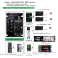 thumbnail image 3 of Adaptador SSD M.SATA/m.2 NGFF a SATA3.0, fácil de instalar, alta calidad, tamaño pequeño, rendimiento mejorado del sistema y experiencia de usuario., 3 of 4