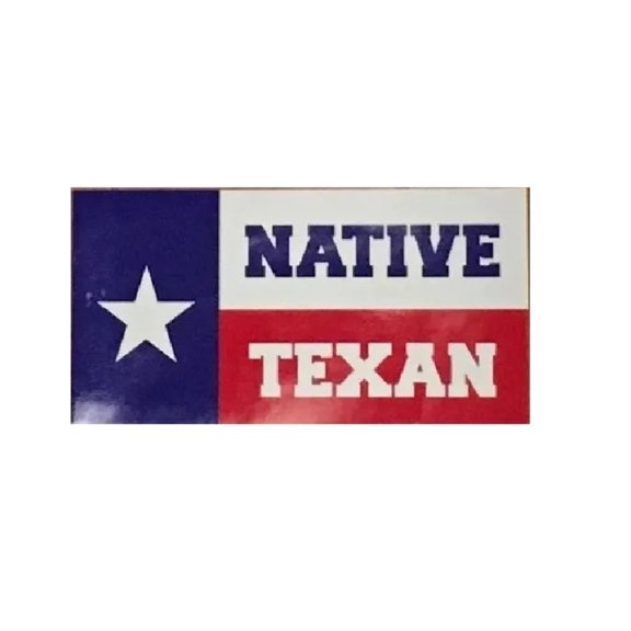 TEXAS NATIVE Vinyl Decal Bumper Sticker R2 3.75”x7.5”