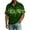Army Green, variant on Men's St. Patrick's Day Shamrock Polo Shirt Short Sleeve Half Zip Casual Top
