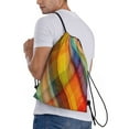 thumbnail image 3 of Bingfone Abstract Watercolors Tartan Drawstrings Backpacks Bags For Men Women Gym Drawstrings Bag, 3 of 9