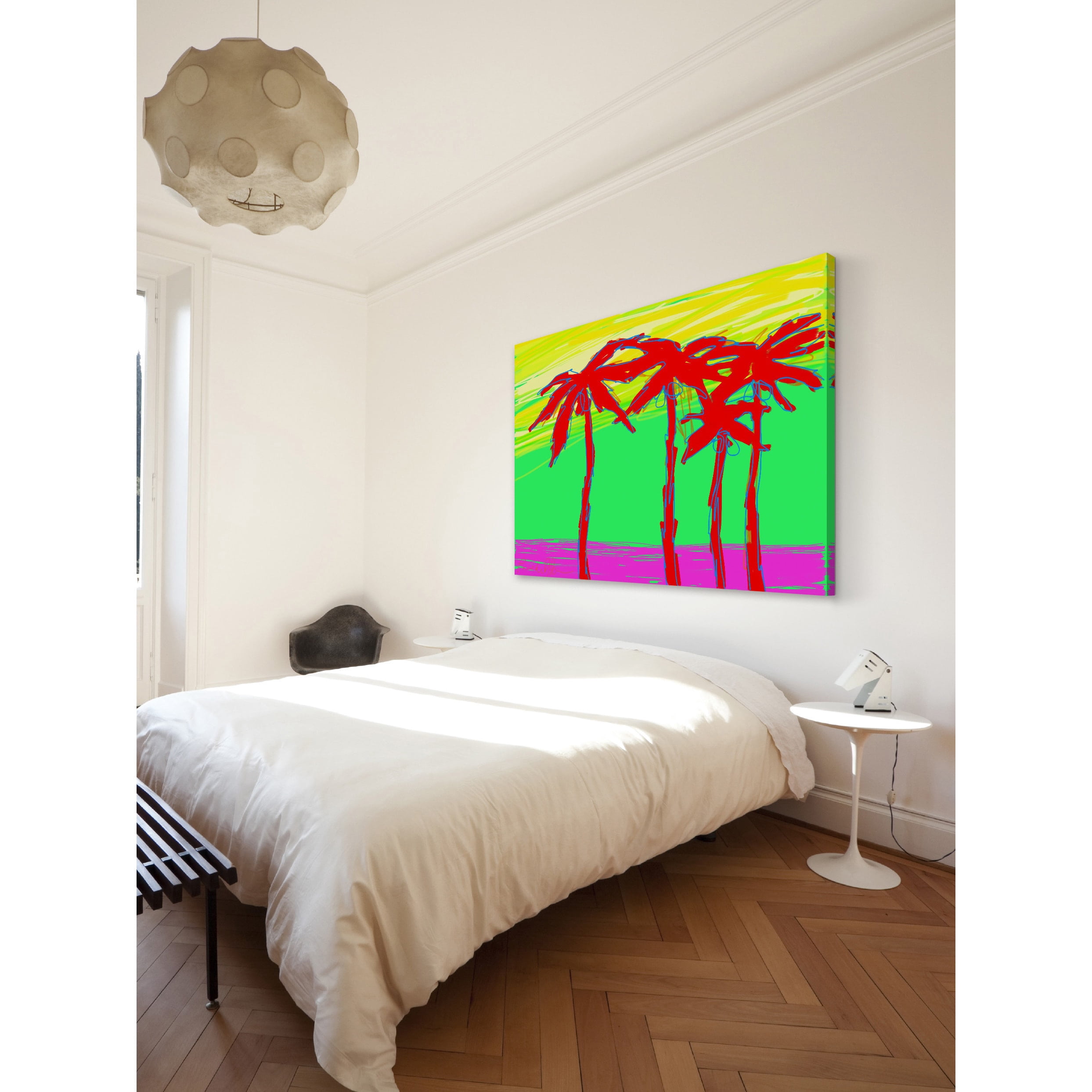 Marmont Hill "California Palms 2" by Arthur Pina Painting Print on Wrapped Canvas