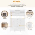 thumbnail image 6 of Euroco Shoe Cabinet with 3 Flip Drawers, White, 130.5 lbs, 6 of 9