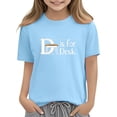 thumbnail image 2 of Juslio Boys Letter Pattern Shirts Breathable Crew Neck Casual, Short Sleeved Tops Comfortable T Shirts Sizes 2-18, 2 of 9