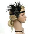 thumbnail image 4 of IDALL Headbands for Women,Hair Accessories Headpiece Feather Flapper Headband Great Gatsby Headdress Vintage Prom Skincare Headband,Makeup Headband Black, 4 of 4