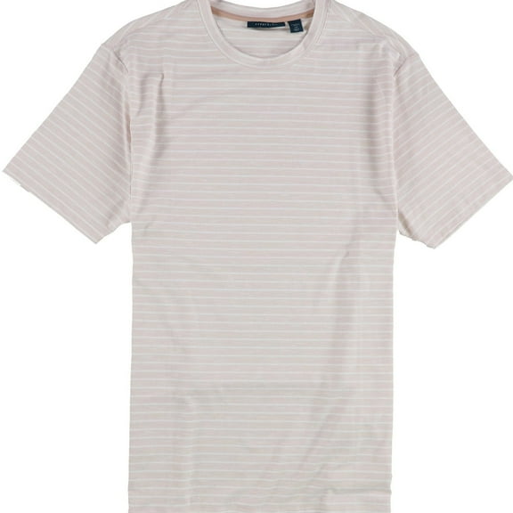 Perry Ellis Mens Striped Basic T-Shirt, Pink, Medium