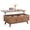 Walnut color, variant on MIYZEAL 39" Lift Top Coffee Table with Storage, Mid-Century Modern Fluted Wood Coffee Table with Wavy Edge & Hidden Compartment, Walnut Pop-Up Center Table for Living Room, Home Office