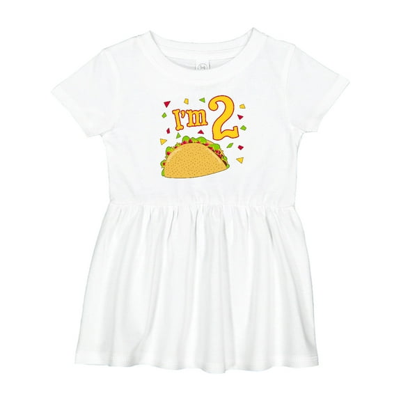 Inktastic I'm Two Taco Birthday Party Girls Baby Dress