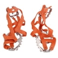 thumbnail image 5 of 1 par/juego de pinzas para zapatos de escalada en hielo para exteriores, 18 dientes, con bolsa portátil impermeable, color naranja L (41-46), 5 of 5