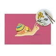 thumbnail image 4 of ZNDUO Placemats, 1 PCS Heat Resistant Stain Resistant Woven PVC Insulation Placemats, Durable Washable Elegant Table Mats for Dining-Speedy Snail Cartoon Drawing Art, 18"x12", 4 of 6