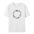 thumbnail image 5 of T Shirts for Women Short Sleeve Cotton Crewneck T-Shirt, Black Stars Circle Tee Tops Casual Basic T-Shirts, XS-5XL White M, 5 of 7