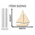 thumbnail image 2 of Unfinished Wood Sailboat Shape - Fishing - Ocean - Craft - up to 46" DIY 3" / 1/2", 2 of 3