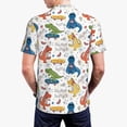 thumbnail image 5 of Rocae Dinosaur for Men's Short Sleeve Polo Shirt, Quick Drying Performance Moisture Wicking Sports Men's Golf Shirt Medium, 5 of 9