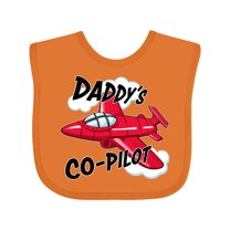 Inktastic Daddys Co-pilot for Fathers Day Boys or Girls Baby Bib
