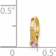 thumbnail image 3 of 14K Yellow Gold 3D Ring With Light Pink Cz Charm Made In United States -Jewelry By Sweet Pea, 3 of 8