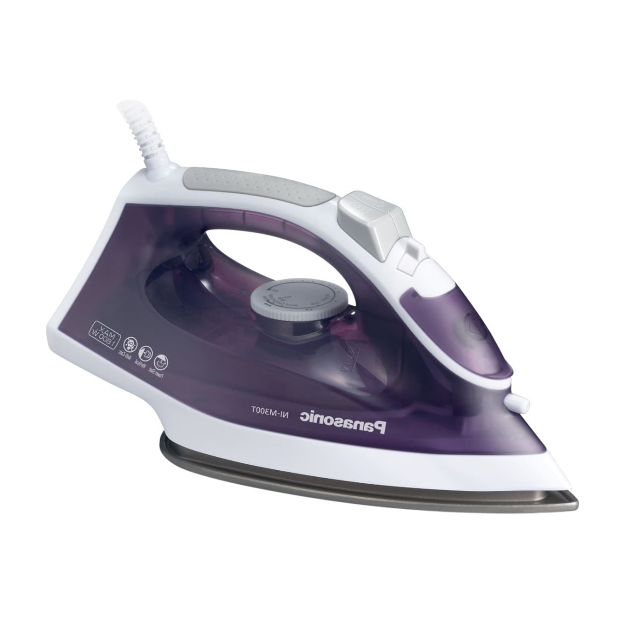Panasonic NI-M300TV 1500W Titanium-Coated Soleplate Steam/Dry Iron (Violet)