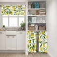 thumbnail image 2 of Lemon Fruits Kitchen Curtains Summer Window Curtains and Valances Set, Tropical Flower Leaves Short Tier Curtain for Kitchen, Fruit Background Small Kitchen Decor 52" x 24", 2 of 6