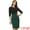 Green, variant on DARING DIVA Round Neck 3/4 Sleeves Contrast Sheath Elegant Pencil Dress XL Green