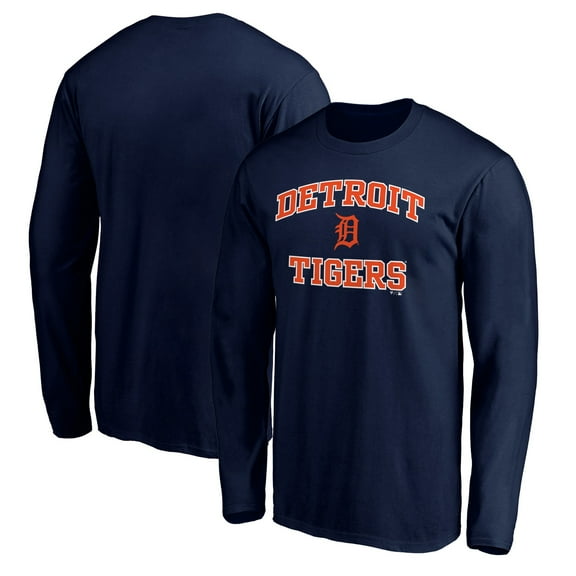 Men's Navy Detroit Tigers Team Heart & Soul Long Sleeve T-Shirt