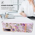 thumbnail image 2 of Allytech Floral Design Series Slim Shell Ring Holder Kickstand Shockproof Soft TPU Back Cover Cell Phone Case for Samsung Galaxy S20 FE 5G/ S20 Lite,Rose, 2 of 4