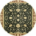 thumbnail image 1 of Ahgly Company Machine Washable Indoor Round Abstract Milk Chocolate Brown Area Rugs, 6' Round, 1 of 7