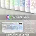 thumbnail image 5 of Wireless Keyboard and Mouse Combo with 9 Backlit, Wrist Rest & Phone Holder, White, 5 of 8