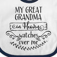thumbnail image 4 of Inktastic My Great Grandma in Heaven Watches over Me Boys or Girls Baby Bib, 4 of 4