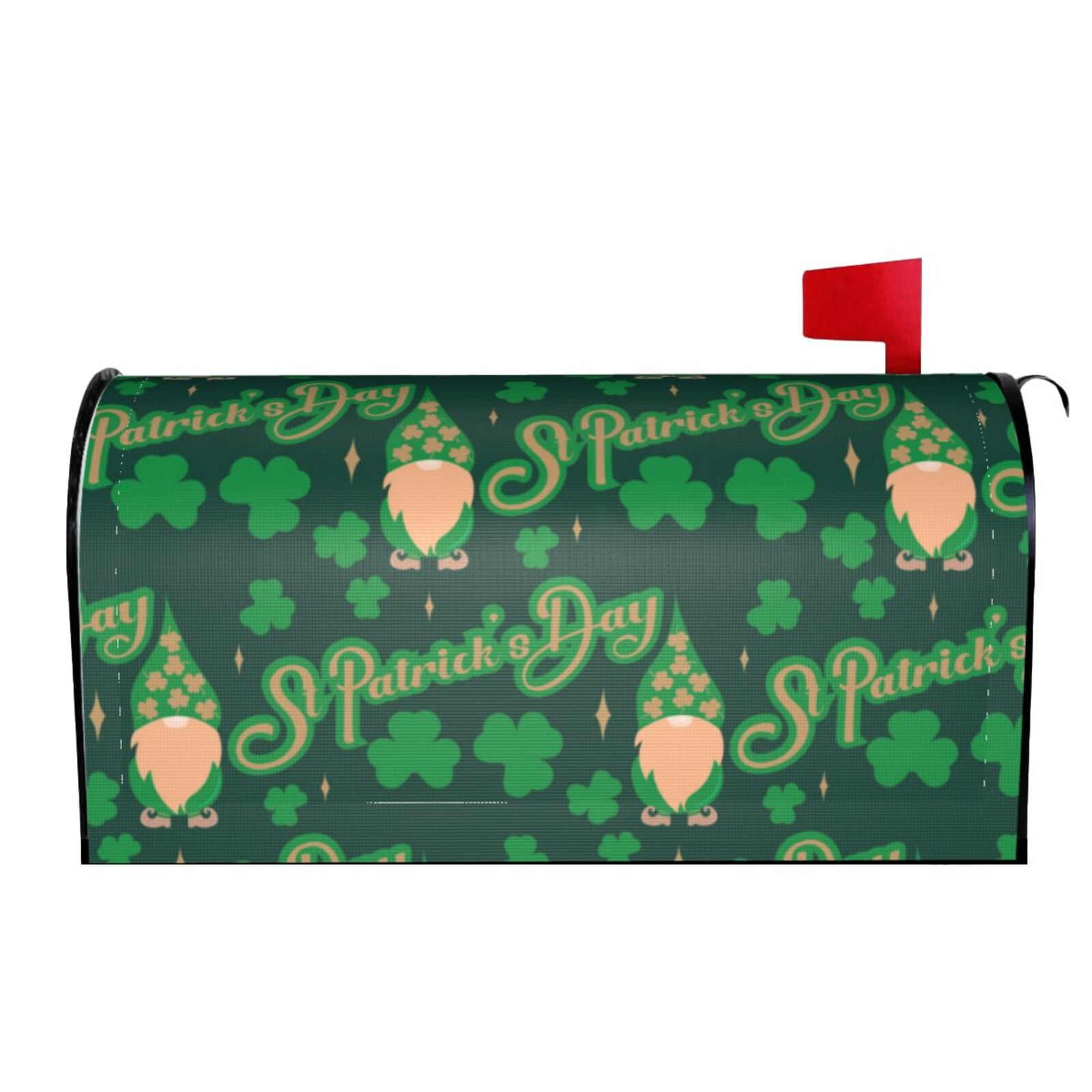 Xecao St Patrick's Day9 for Mailbox Cover with Magnetic Strips, Waterproof and Sunscreen, Adds a Decorative Touch to Your Garden Yard.