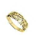 thumbnail image 4 of CHOOSE YOUR COLOR Gold-Tone Elephant Family Filigree Ring .925 Sterling Silver Band Jewelry Female Size 10, 4 of 4