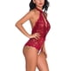 thumbnail image 4 of Lencería de mujer Mono de encaje sexy Ropa de dormir Body Ropa interior hueca, M, Vino rojo Kearding XX000097-08, 4 of 7