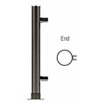 thumbnail image 4 of CRL PP55EBL Black Powder Paint 12" High 1" Round PP55 Slimline Series Straight Front Counter/Partition End Post, 4 of 5