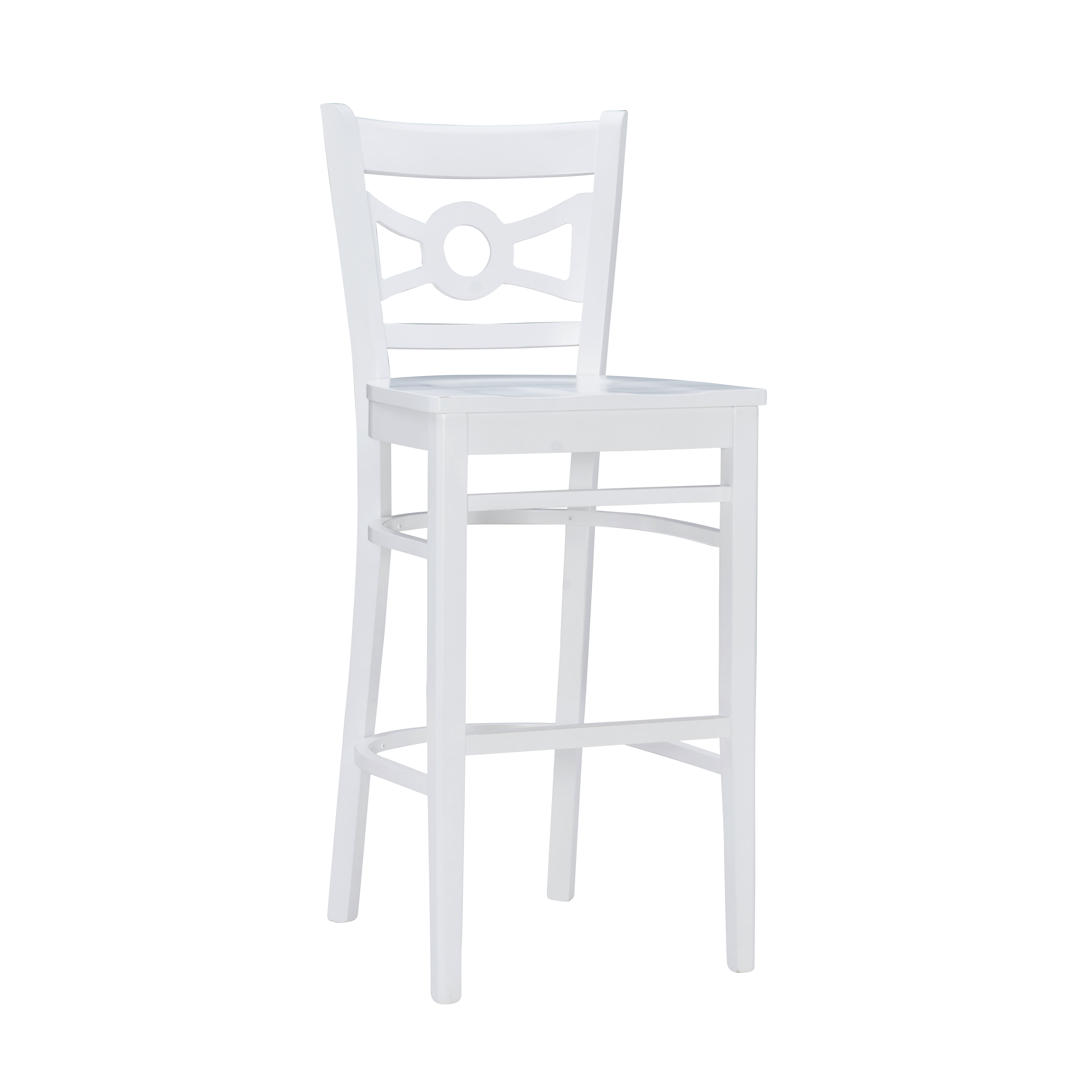 Linon Tabitha 30" Mid Back Barstools, Set of 2, White