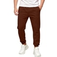 thumbnail image 2 of Yusim Boys Sweatpants with Pockets- Stretch Elastic Waist Drawstring Fall Winter Casual Kids Jogger Pants Coffee Size 10, 2 of 6