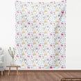 thumbnail image 4 of Ambesonne Cartoon Fabric by the Yard Upholstery, Rainbow Clouds Happy Items, 5 Yards, Multicolor, 4 of 5