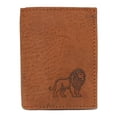 thumbnail image 4 of Marshal Lion RFID Blocking Genuine Leather Bifold Trifold Wallet for Men King of the Jungle Trifold, 4 of 7