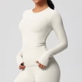 thumbnail image 2 of yillto Women Yoga Shirts Quick Dry Long Sleeve Lightweight Workout Tee for Womens Athletic Running T Shirt, 2 of 8