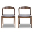 thumbnail image 2 of Ashcroft Roxy Furniture Style Fabric Dining Chairs in Gray (Set of 2), 2 of 6