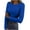 Blue, variant on Spring Tops for Women Base Layers for Women Fleece Womens Long Sleeve Scoop Neck Ribbed Knit Casual Tops Tee Slim Fit Basic Shirts Base Layer Women Top Blue M
