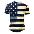 thumbnail image 4 of LEBONYARD Deals Clearance Mens Tshirts Short Sleeve,blouse summer,Men's Printing Button Casual Short Sleeve Round-Neck Blouses Shirts Multicolor S, 4 of 5