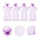 thumbnail image 2 of 10 bolsas de regalo de organza transparente para botellas de vino (moradas), 2 of 8