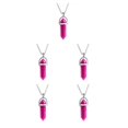 thumbnail image 3 of maskred Hexagon Column Charm Findings Handmade Holiday Hanging Pendants Crystal Necklace Earring Keychains Decorations Rose Red 5Set, 3 of 6