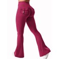 thumbnail image 1 of Women's High Waisted Flare Yoga Leggings with Pockets Tummy Control Stretch, 1 of 6