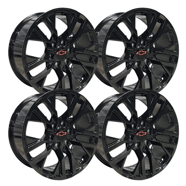 Rines Gloss Black 24 6x139.7 Chevrolet Silverado 1500