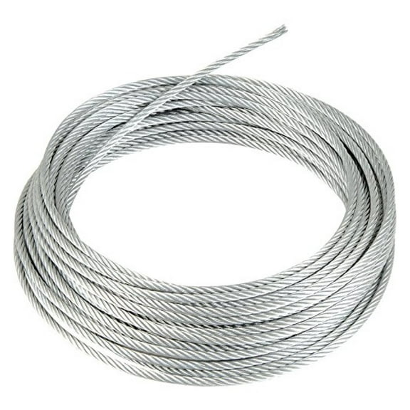 3/16", 7x19 Galvanized Cable (100 ft Coil)
