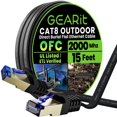 thumbnail image 1 of Cable Ethernet GearIt Cat 8 plano para exteriores, 15 pies, negro, 1 of 8