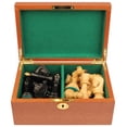 thumbnail image 3 of Zagreb Series Chess Set Ebonized & Boxwood Pieces with Mahogany Chess Box - 3.875" King, 3 of 4