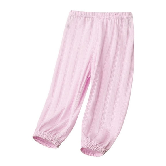 Bovxnpu Toddler Boys Girls Pants, Toddler Girls Cotton Casual Wide Leg Pants, Children's Elastic Waistband Pants Breathable And Comfortable Ankle Tied Casual Pants