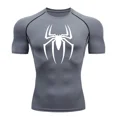 thumbnail image 2 of Men‘s Spider Print Compression Shirt  Quick Dry T-Shirt  Gym Running Jersey  Breathable Short Sleeve  Spring  Summer  M-3XL, 2 of 6